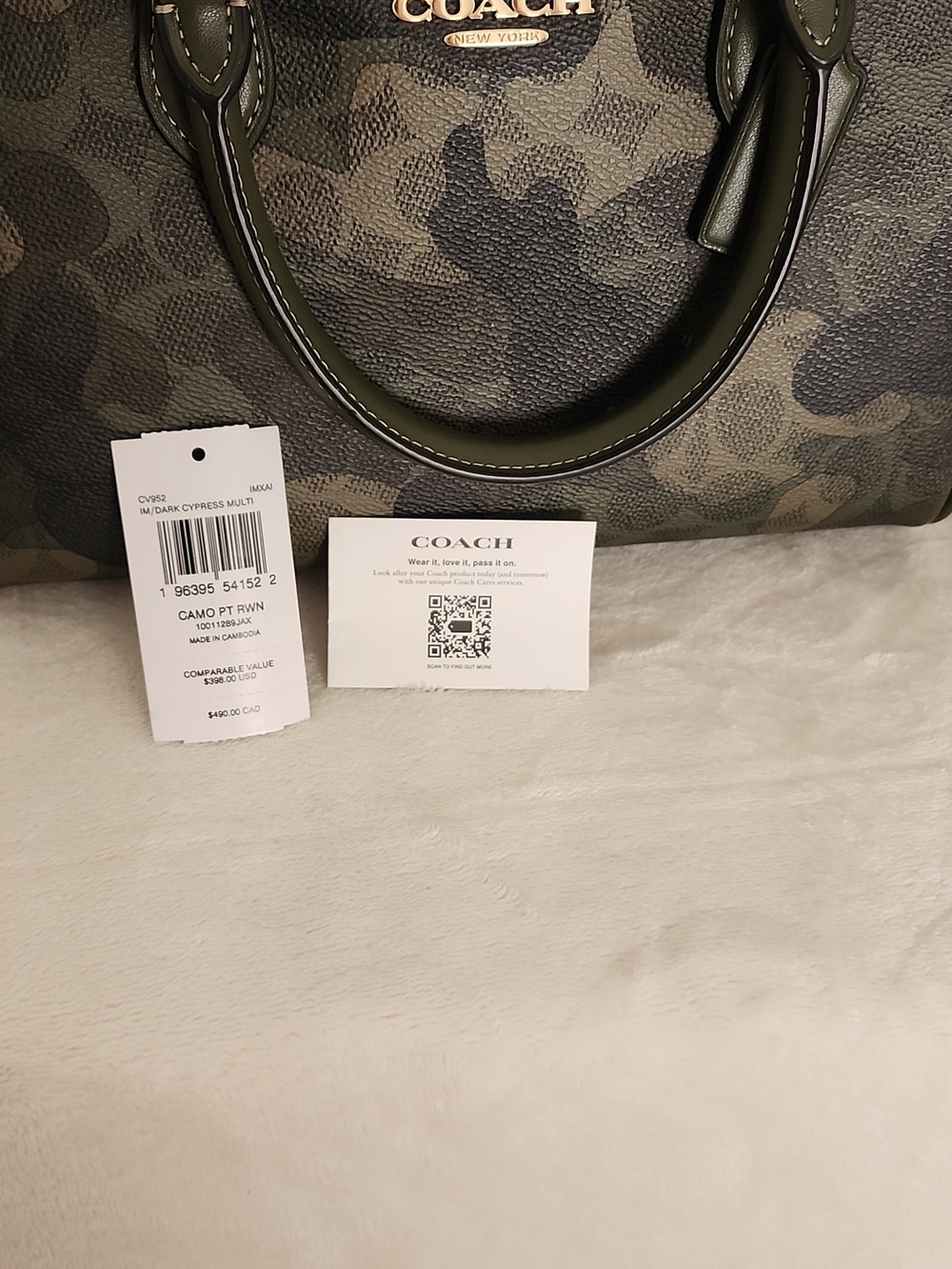 Coach Rowan Satchel Bag In Signature Camo - Picture 7 of 7